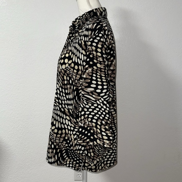 AlLLISON DALEY Black and Cream Button Down Shirt - Picture 2 of 8